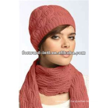 women wool scarf hat suit in winter